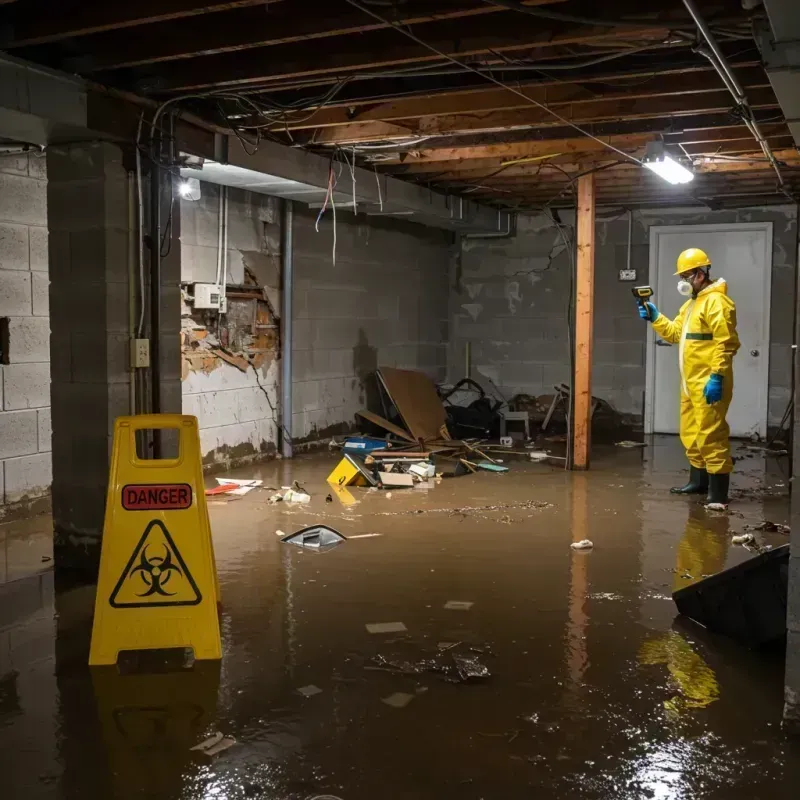 Flooded Basement Electrical Hazard in Long Lake, IL Property