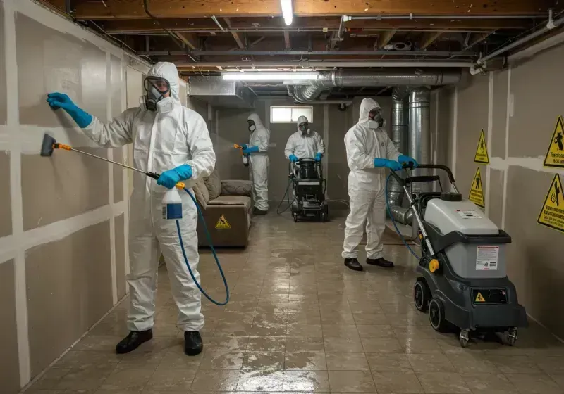 Basement Moisture Removal and Structural Drying process in Long Lake, IL